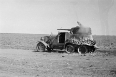 Ukraine, 1941, Horváth József, armoured car, wreck, eastern front, Бронеавтомобиль БА-10, Fortepan #265220