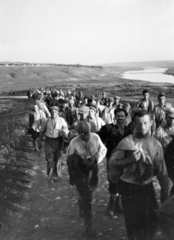 Ukraine, szovjet hadifoglyok menete., 1941, Horváth József, eastern front, Soviet soldier, prisoner of war, Fortepan #265255