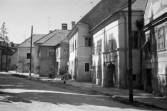 Hungary, Kőszeg, Rajnis utca a Táblaház (Schätzel Frigyes) utcától a Várkör felé vezető szakaszon., 1961, Horváth József, street view, sapling, house, Fortepan #265673