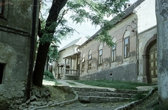 Magyarország, Veszprém, feljáró a Tűztoronyhoz a Vár (Tolbuhin) utcánál., 1954, Horváth József, színes, feljáró, lépcső, Fortepan #265805