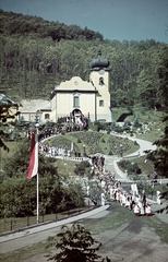 Magyarország, Borsodnádasd, Jézus Szíve-templom / Lemezgyári katolikus templom., 1940, Horváth József, színes, Fortepan #265837