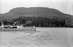 Magyarország,Balaton, Badacsony, Badacsonytomaj, Kisfaludy gőzhajó., 1955, Baráth Endre, hajó, gőzhajó, Kisfaludy hajó, Fortepan #26591