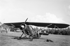 1938, Horváth József, insignia, airplane, hawk, Royal Hungarian Air Force, Heinkel-brand, camouflage pattern, Hungarian air force, radial engine, Fortepan #265988