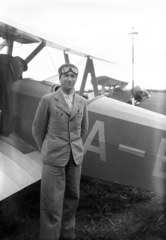 1936, Horváth József, pilot, airplane, pride, Fortepan #266057