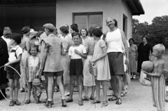 Hungary, Gyenesdiás, a felvétel Alsógyenes vasúti megállóhelyen készült., 1942, Vízkelety László, train station, Fortepan #266210