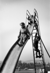 1941, Vízkelety László, portrait, playground slide, Fortepan #266247