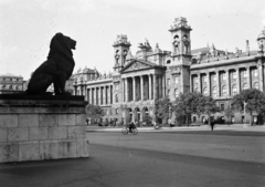 1938, Vízkelety László, eclectic architecture, stone lion, Fortepan #266317