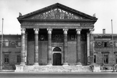 Hungary, Budapest XIV., Hősök tere, Műcsarnok., 1943, Fortepan, stairs, museum, Classicism, Budapest, Albert Schickedanz-design, Neoclassical architecture, Fortepan #26648