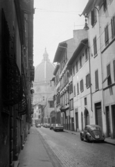 Olaszország, Firenze, Via dell' Oriuolo a Piazza del Duomo felé nézve., 1970, Vimola Károly, Fortepan #266916