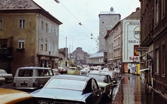 Austria, Graz, Keplerstrasse, szemben a Lendplatz melletti toronyépület látható., 1974, Vimola Károly, colorful, Fortepan #266997