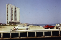 Italy, Via Nelson., 1974, Vimola Károly, colorful, Fiat 128 Sport Coupé, Fortepan #267000