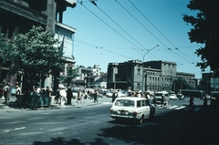 Serbia, Belgrade, ulica Kolarčeva, szemben a Francuska ulica mellett a Belgrádi Nemzeti Színház épülete., 1978, Martos Gábor, colorful, Fortepan #267078