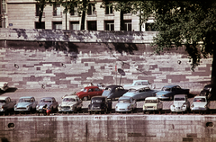 France, Paris, a Quai des Célestins, szemben a 46-os számú ház. A felvétel a Quai d'Anjou-ról készült., 1961, Ladinek Viktor, Fortepan #267213