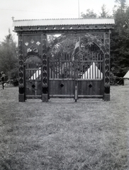 Magyarország, Gödöllő, 4. Nemzetközi Cserkész Világtalálkozó (Jamboree)., 1933, Ladinek Viktor, fedeles kapu, Fortepan #267279