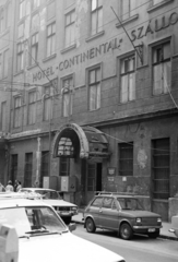 Hungary, Budapest VII., Dohány utca 42., Continental Szálló., 1980, Szentkuthy Ibolya, number plate, hotel, Budapest, Fortepan #267408