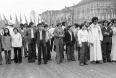 Hungary, Budapest XIV., Ötvenhatosok tere (Felvonulási tér), május 1-i felvonulás. Hazánkban tanuló külföldi diákok., 1978, Szentkuthy Ibolya, Budapest, Fortepan #267421