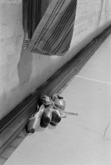 1980, Szentkuthy Ibolya, ballet shoes, still life, Fortepan #267459