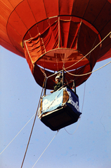 Hungary, Margit Islands, Budapest, a felvltel az Úttörő sporttelep / Úttörő stadion (később Margitszigeti Atlétikai Centrum) légterében készült., 1980, Lorkó Fanni, colorful, hot air balloon, Fortepan #267593