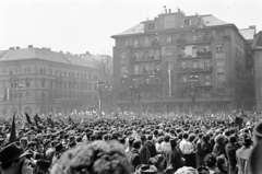 1958, Bolvári László, tömeg, Fortepan #267767