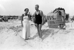 Poland, Świnoujście, a kép készítésének idején Németország, Swinemünde üdülőhely., 1932, Fortepan, sand, sea shore, Fortepan #26783