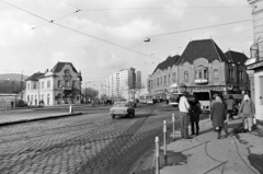 Hungary, Óbuda, Budapest III., Flórián tér, szemben a Vörösvári út, balra a Föld utca torkolata., 1977, Dorics István, number plate, Budapest, Fortepan #267924