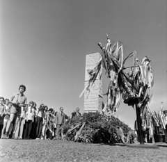 Hungary, Dunakeszi, "A Gödi Fészek", a gödi munkásmozgalmi emlékmű jubileumi koszorúzási ünnepsége a 2-es számú főút mellett., 1974, Gárdos Katalin, Fortepan #268162