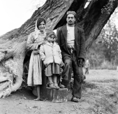 1975, Glósz András, family, gypsy, Fortepan #268548