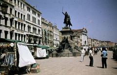 Italy, Venice, Riva degli Schiavoni, II. Vittorio Emanuele emlékmű, amelyet Ettore Ferrari szobrászművész készített 1887-ben., 1967, Dr. Iván Zoltán, colorful, Fortepan #268661