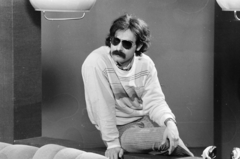 1980, Kanyó Béla, moustache, shades, Fortepan #268849