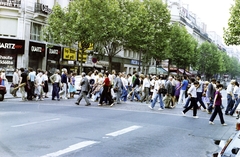 France, Paris, Rue Berger - Boulevard de Sébastopole sarok, 1983, Kanyó Béla, crosswalk, Fortepan #268862