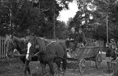 Magyarország, Kőszeg, MÁV Nevelőintézet növendékei., 1960, Baráth Endre, ló, szekér, fogat, Fortepan #26922