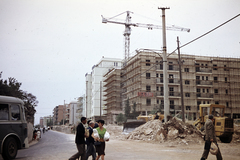 1965, Ladinek Viktor, colorful, blocks, construction, tractor, crane, Fortepan #269649