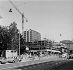 Svájc, Bern, Laupenstrasse, a Sorell Hotel Ador építkezése a Seilerstrasse sarkán., 1963, Ladinek Viktor, Fortepan #269733