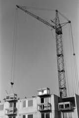 1978, Leskó Imre, crane, concrete block of flats, Fortepan #269876