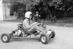 1981, Szalay Béla, gokart, bukósisak, Fortepan #269981