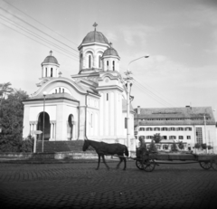 Románia,Erdély, Csíkszereda, Piata Cetătii, ortodox templom., 1963, Vozárik Edit, Fortepan #270267