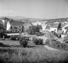 Románia,Erdély, Zilah, kilátás a református templom felől a Kossuth tér (Piața Iuliu Maniu) és a Városháza felé., 1963, Vozárik Edit, Fortepan #270292