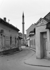 Magyarország, Eger, a Torony utca és a Minaret a Servita (Május 1.) utca felől nézve., 1976, Vozárik Edit, Fortepan #270476