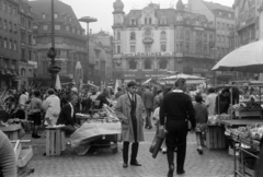 Switzerland, Basel, Marktplatz., 1965, Ungváry Rudolf, market, Fortepan #270517