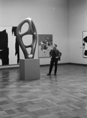 1965, Ungváry Rudolf, exhibition, modern art, sculpture, Fortepan #270533