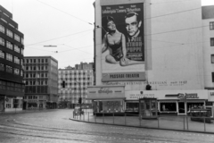 Germany, Hamburg, Gänsemarkt - Dammtorstrasse sarok., 1965, Ungváry Rudolf, poster, firewall, movie poster, Fortepan #270601