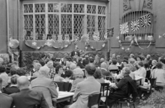 1965, Ungváry Rudolf, festive, bunting, banquet, Fortepan #270607