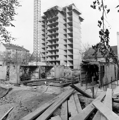 Magyarország, Budapest XIV., Szobránc utca - Jurisich Miklós utca - Hungária körút határolta terület, szovjet tisztek és diplomaták számára épülő lakások., 1984, UVATERV, Budapest, Fortepan #270674