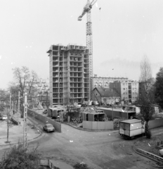 Magyarország, Budapest XIV., Jurisich Miklós utca - Szobránc utca - Hungária körút határolta terület, szovjet tisztek és diplomaták számára épülő lakások., 1984, UVATERV, Budapest, Fortepan #270678