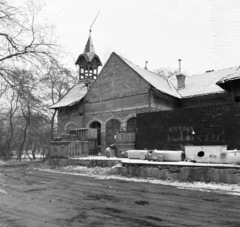 Magyarország, Népliget, Budapest X., Népligeti Nagyvendéglő, ekkor a Kelet-pesti Vendéglátóipari Vállalat állóeszközraktára., 1978, UVATERV, Budapest, torony, Fortepan #270688