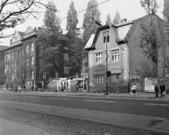 Hungary, Budapest IV., Árpád út, balra az Árpád Kórház., 1983, UVATERV, Budapest, Fortepan #270696