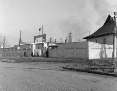 Hungary, Debrecen, Szoboszlói út, előtérben a Keleti sor torkolata, szemben a 6. számú AKÖV (Autóközlekedési Vállalat) bejárata (később Volán telephely)., 1961, UVATERV, Fortepan #270709