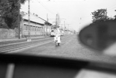 Magyarország, Budapest XIX., Üllői út (Vörös Hadsereg útja) a Földváry utca után., 1968, Drimbe József, Simson-márka, villamos, Ganz-márka, Budapest, motorkerékpár, Fortepan #27079