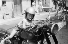 1965, Fodor András örökösei, crash helmet, motorcycle, Fortepan #270886