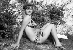 1968, Drimbe József, bathing suit, beret, Fortepan #27093